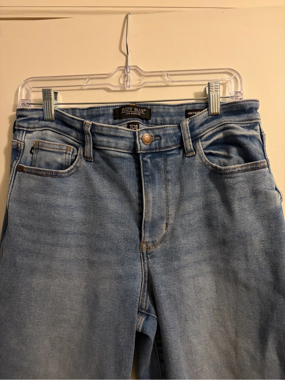Judy Blue Vintage Straight Jean Medium Wash Size 7/28 - Picture 6 of 16